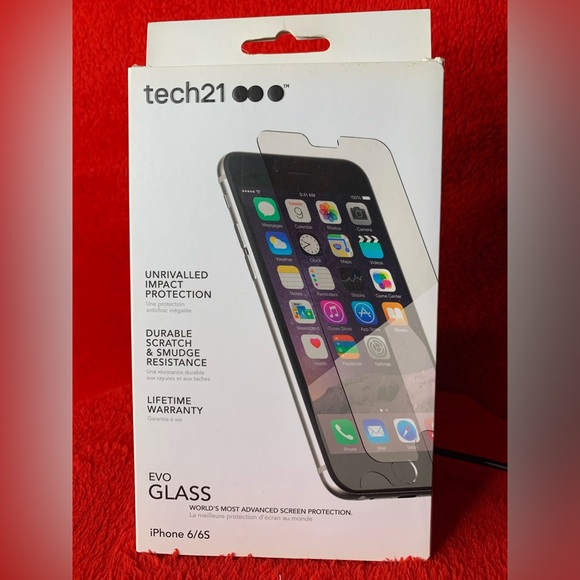 3/$30 Tech 21 Evo Glass Impact Resist Tough Screen Protector Cel iPhone 6 & 6s - Picture 1 of 12